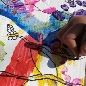 Vicki Ostersen Hands and Feet - Going over pencil lines with pen 02