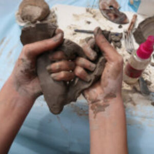 Playing and experimenting with clay