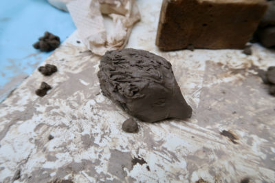 Hedgehog made in clay