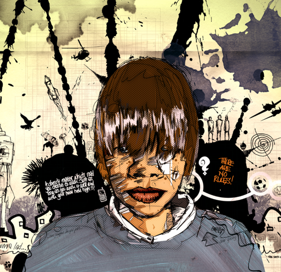 layered Portraits by Mike Barrett