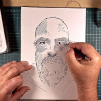 Self portrait shading by Mike Barrett