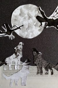 Ink Collage Inspired by ‘The Wolf Wilder’ by Katherine Rundell