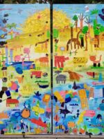 Animal Habitat Mural displayed on the wall