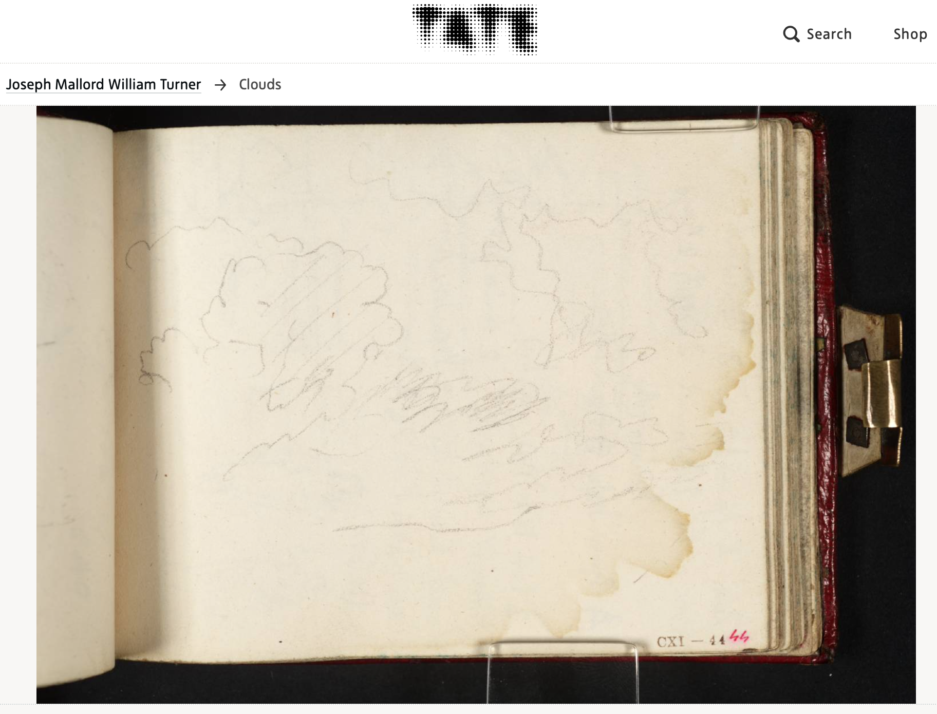 Explore sketchbooks of artists (above: William Turner)