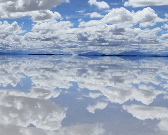 How much do the reflected clouds weigh?