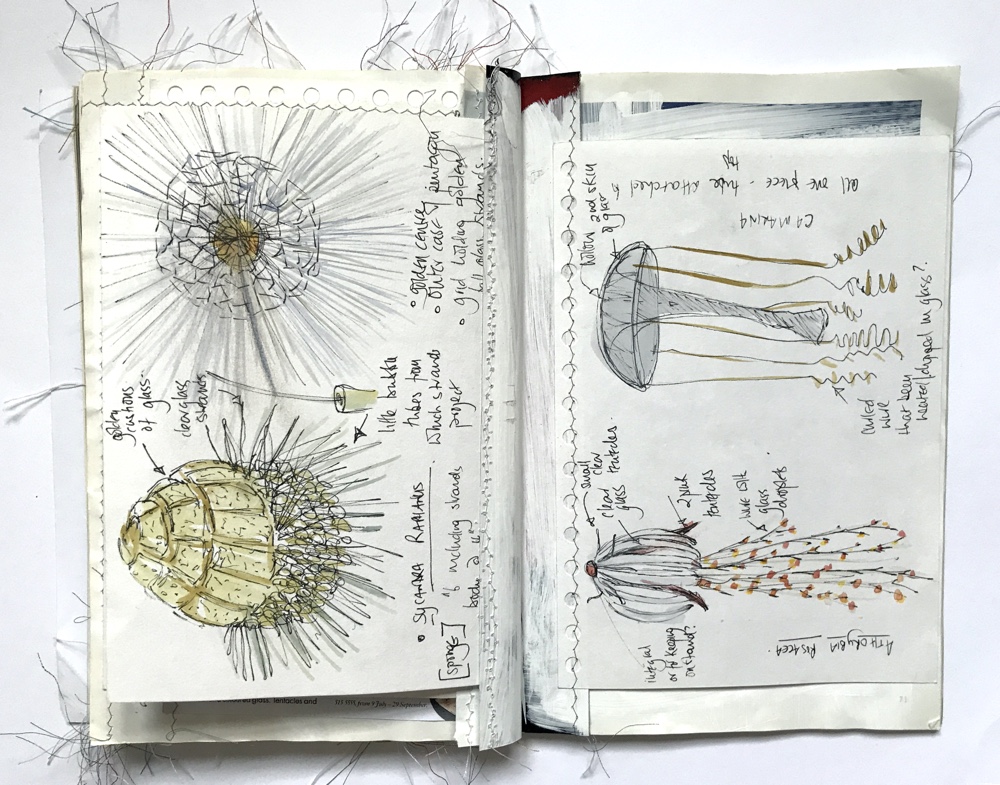 Personalising a sketchbook and discovering mark making