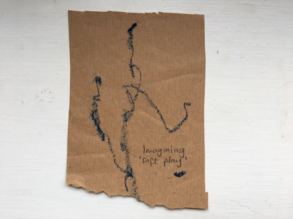 Drawing marks while imagining favourite places