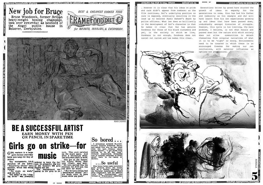 Be A Successful Artist Newspaper Spread by Stephanie Cubbin