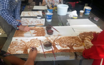 Mostyn talks about his experience of making sculptures from natural materials, and contemplates how they can help participants connect to the natural world.