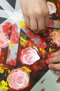 Sponge and Tape Painting