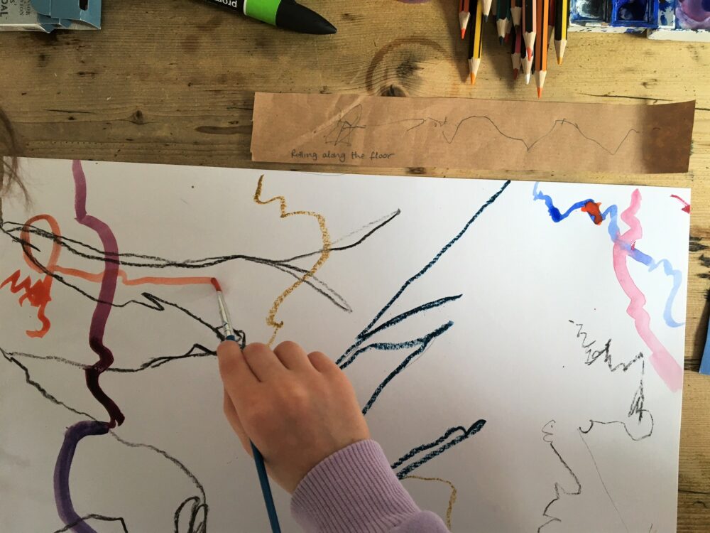 Using watercolour to create interesting marks