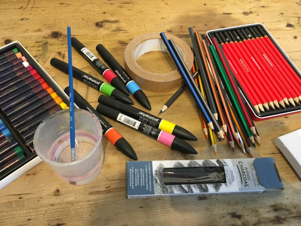 drawing and painting materials