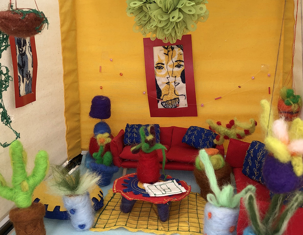 Felted and Embroidered Yellow Living Room by Gabby Dickson