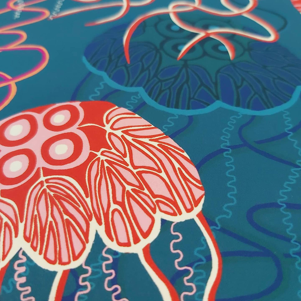 Jellies Art Print by Rachel Parker Jellies Art Print by Rachel Parker