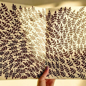 Leaf Swirl Sketchbook Page by Rachel Parker