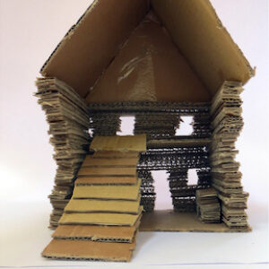 Cardboard house by Paula Briggs