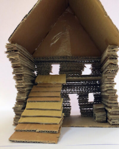Cardboard house by Paula Briggs