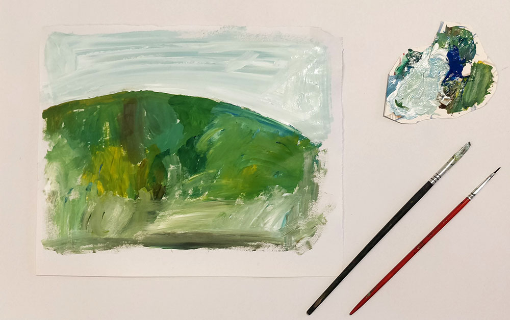 Painted Landscape Background by Inbal Leitner
