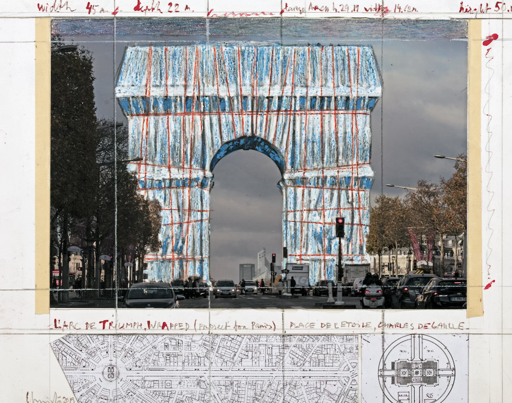L'Arc De Triomphe Wrapped by Christo and Jeane-Claude