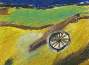 Katherine Woodard, Paul Nash - Final Outcome1 A depiction of a first world war canon in oil pastel