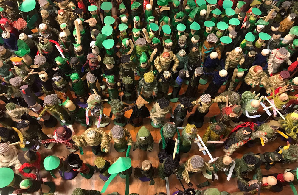 Peg Soldiers In Rows By Mandy Barrett