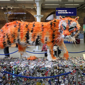 Recycled Plastic Bengal Tiger for Veolia Environment by Faith Bebbington