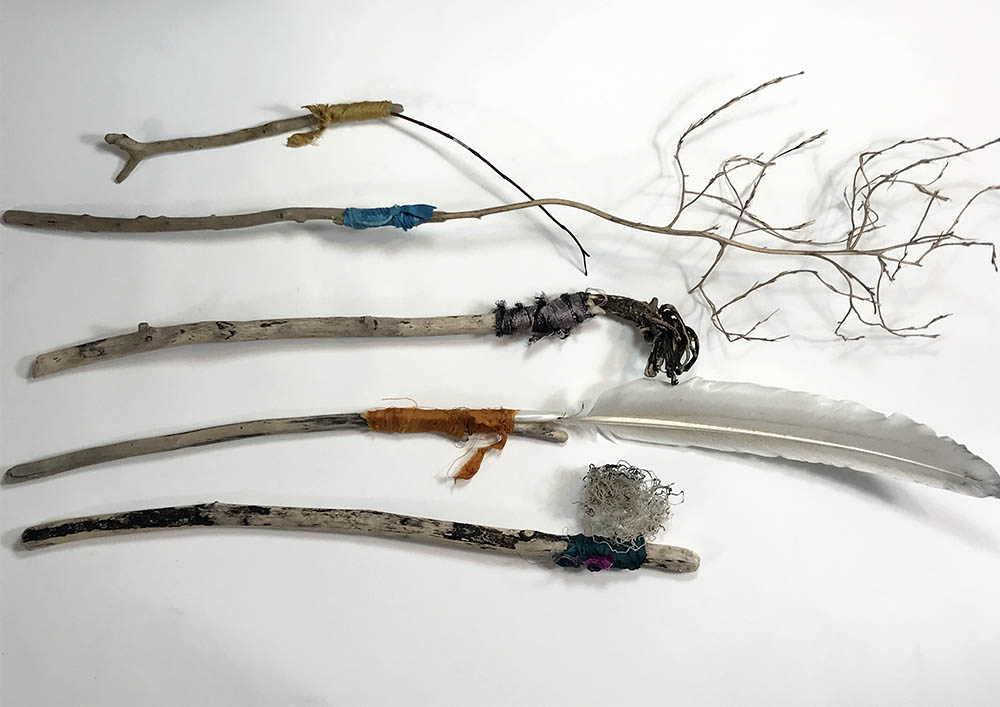 Home Made Tools With Twigs and Feathers by Andrea Butler