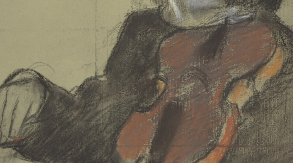 Close Up Of Edgar Degas, Violinist, Study for 'The Dance Lesson; (1878-9) New York MET