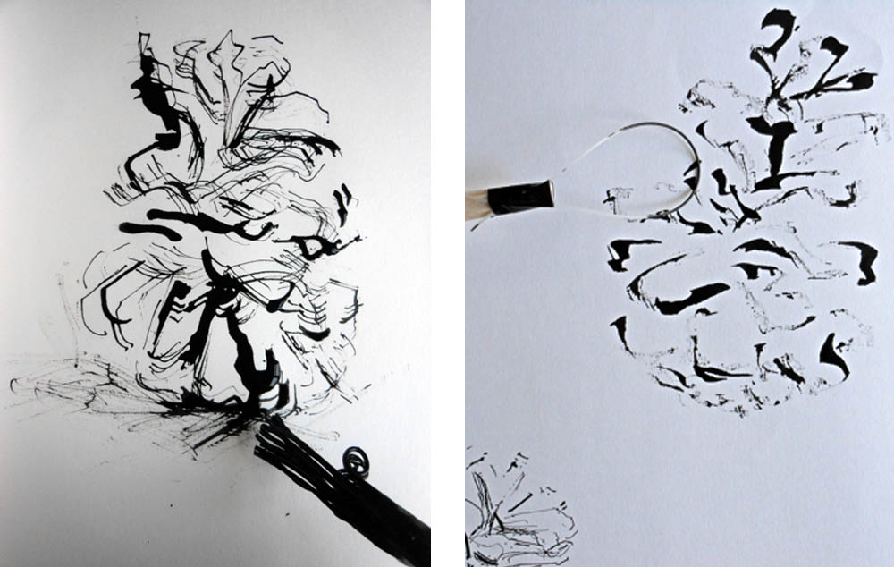 Pine Cone Drawings Using different Tools By Andrea Butler