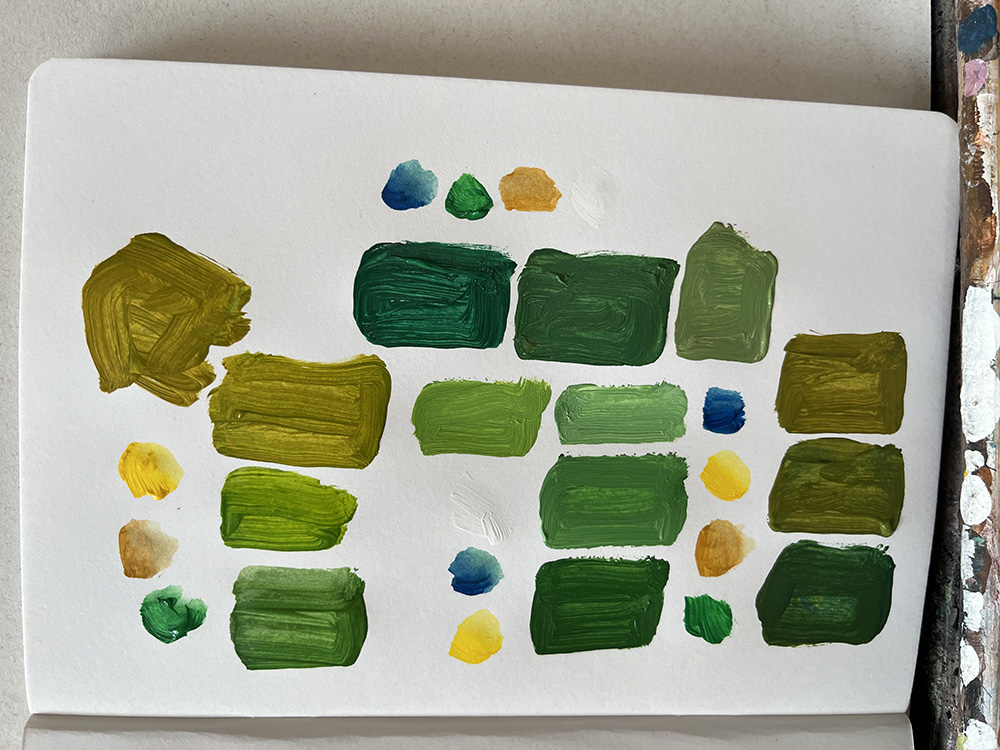Mixing secondary and tertiary colours
