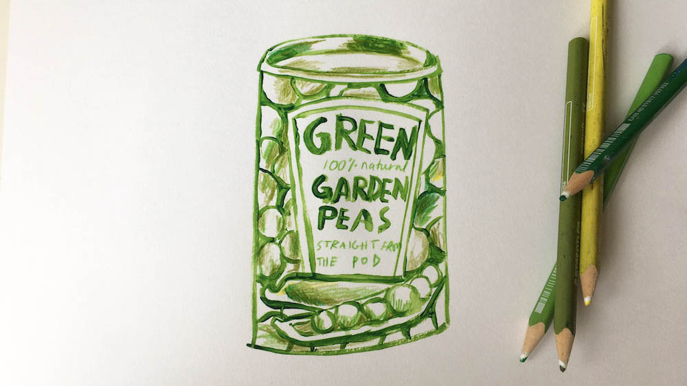 Painted And Coloured In Tin Of Beans by Tobi Meuwissen