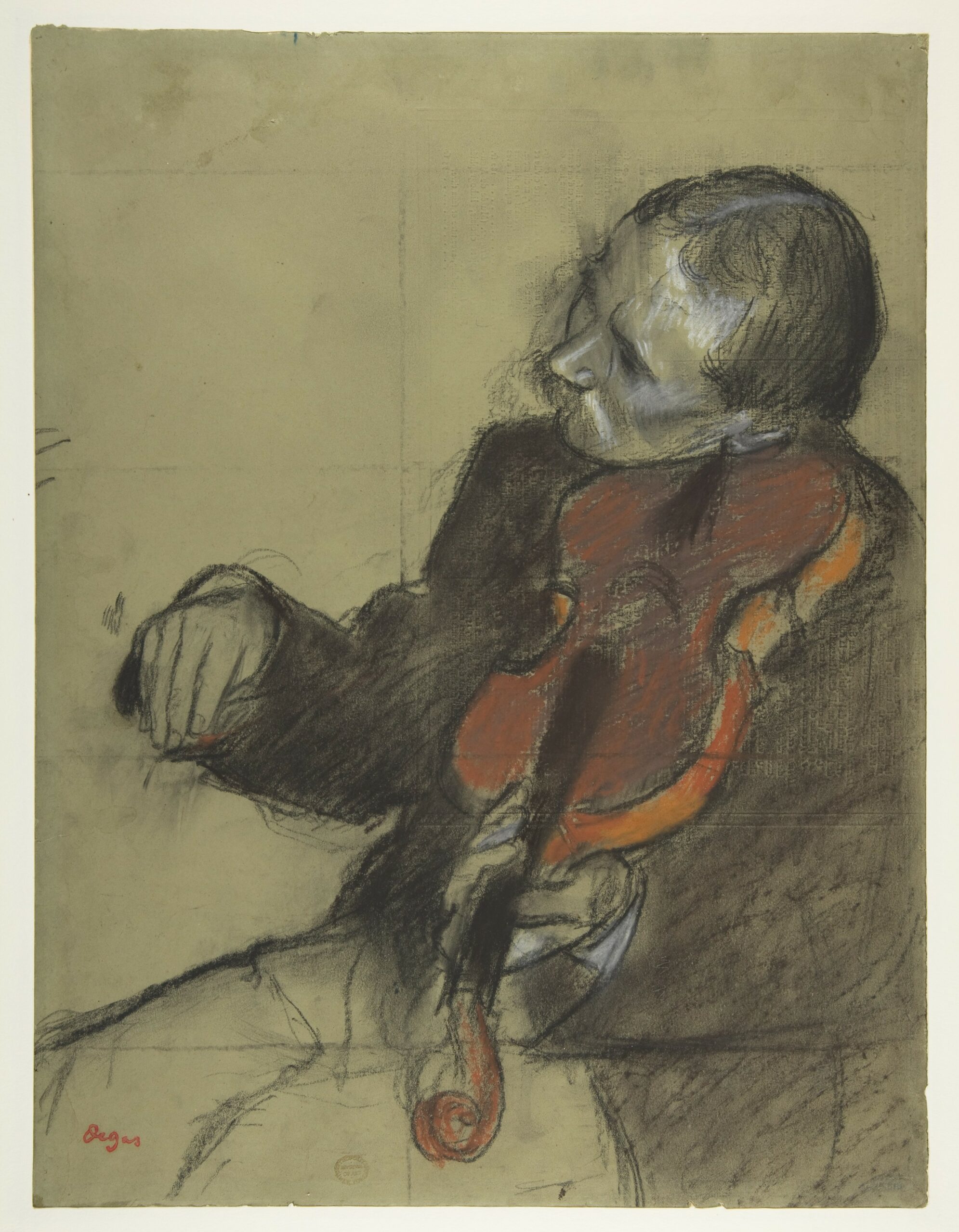 Violinist, Study for "The Dance Lesson" ca. 1878–79 Edgar Degas