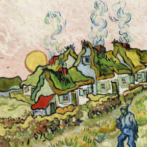 Explore the brushwork detail of paintings by Van Gogh and Cezanne