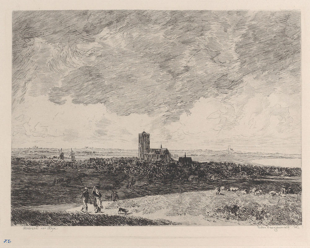 Landscape, after Rembrandt, Jules-Ferdinand Jacquemart (French, Paris 1837–1880 Paris) 1877, Etching Landscape, after Rembrandt, Jules-Ferdinand Jacquemart (French, Paris 1837–1880 Paris) 1877, Etching