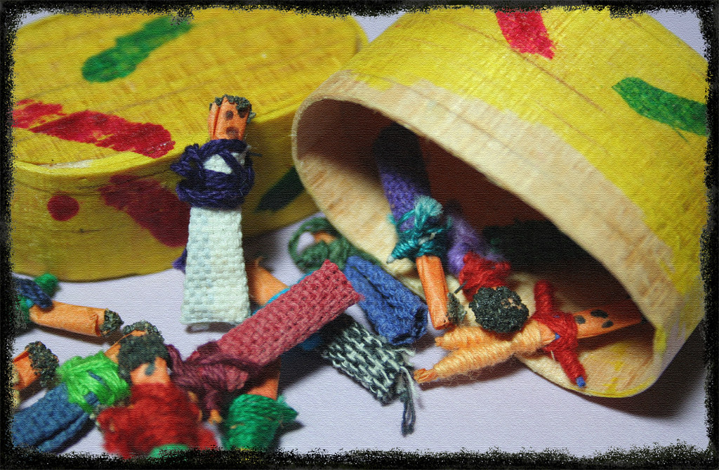 "Guatemalan worry dolls" by roxweb is marked with CC BY-NC-SA 2.0.