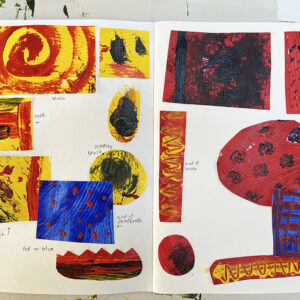 primary colours sketchbook page