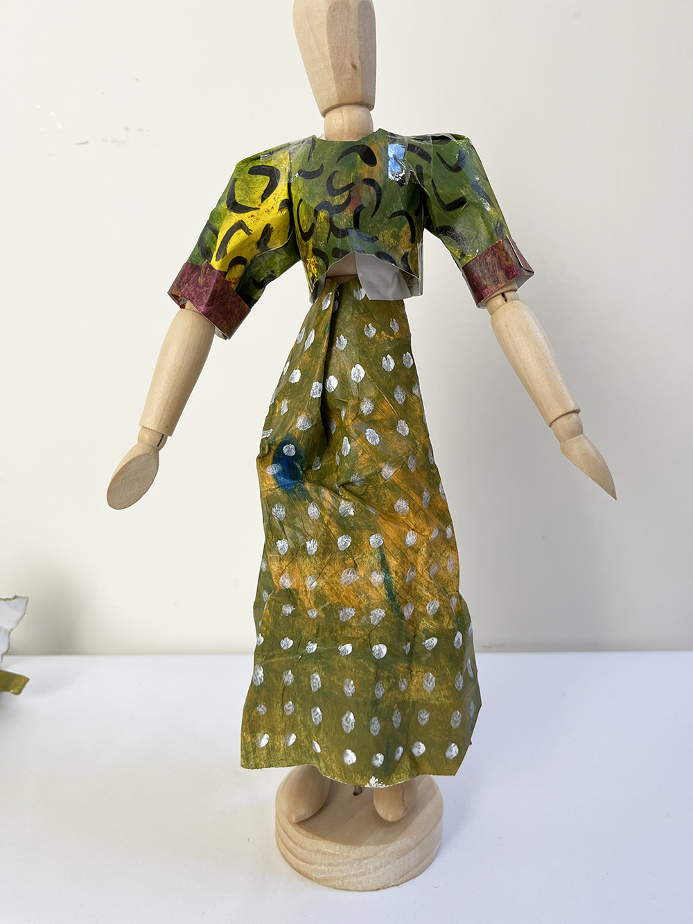 attached to mannequin by Paula Briggs