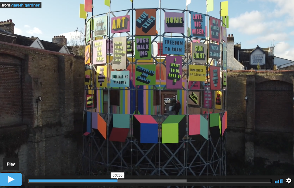 Flock of Seagulls Bag of Stolen Chips by Morag Myerscough https://vimeo.com/666728598