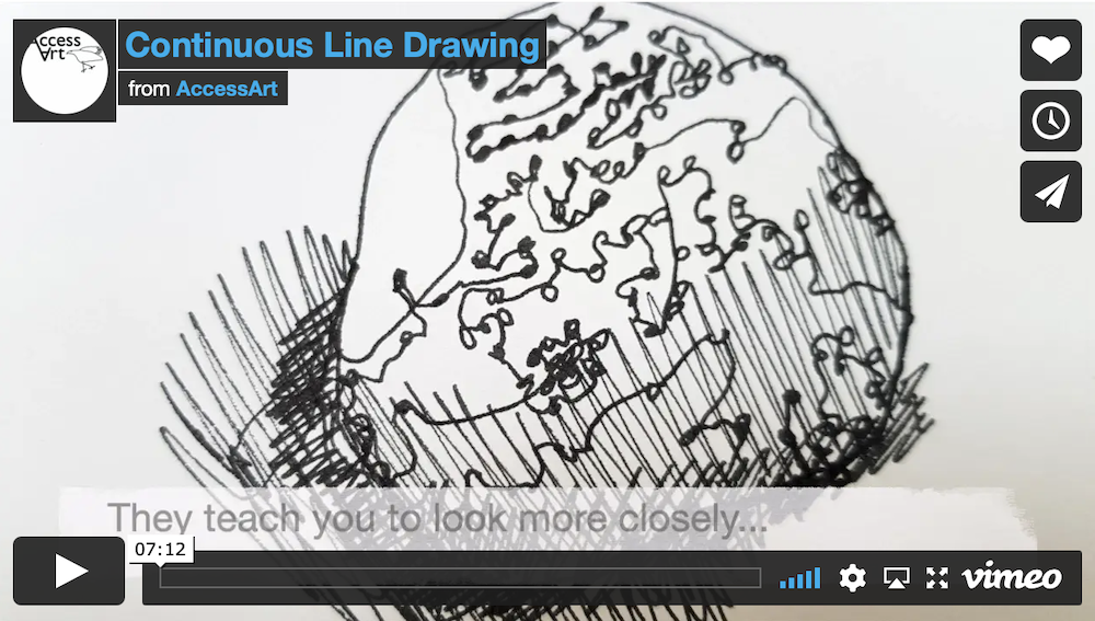 Continuous Line Drawing Video