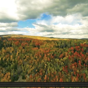 Drone footage over natural landscapes
