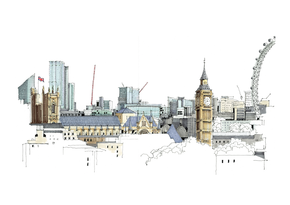 Westminster by The Shoreditch Sketcher Westminster by The Shoreditch Sketcher