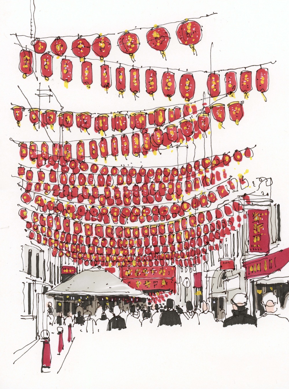 Chinatown by The Shoreditch Sketcher Chinatown by The Shoreditch Sketcher