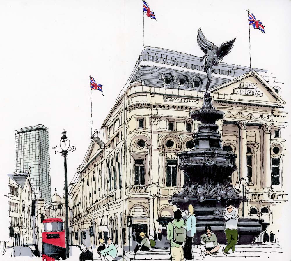 Piccadilly by The Shoreditch Sketcher Piccadilly by The Shoreditch Sketcher