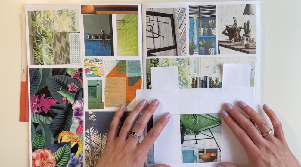 Using a Viewfinder In A Moodboard Collage by Rachel Parker