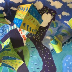 Create a class installation inspired by artist David Hockney