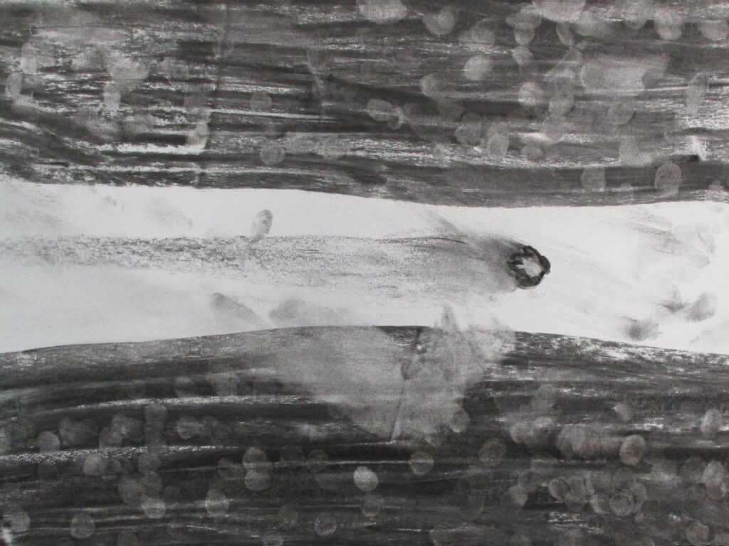 Using charcoal in experimental ways.
