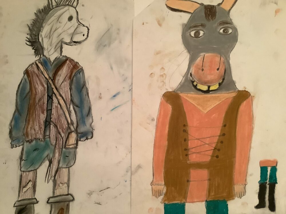 A colourful costume design for Bottom 