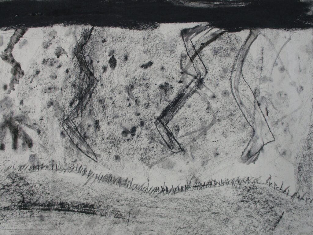 Lightning using charcoal.