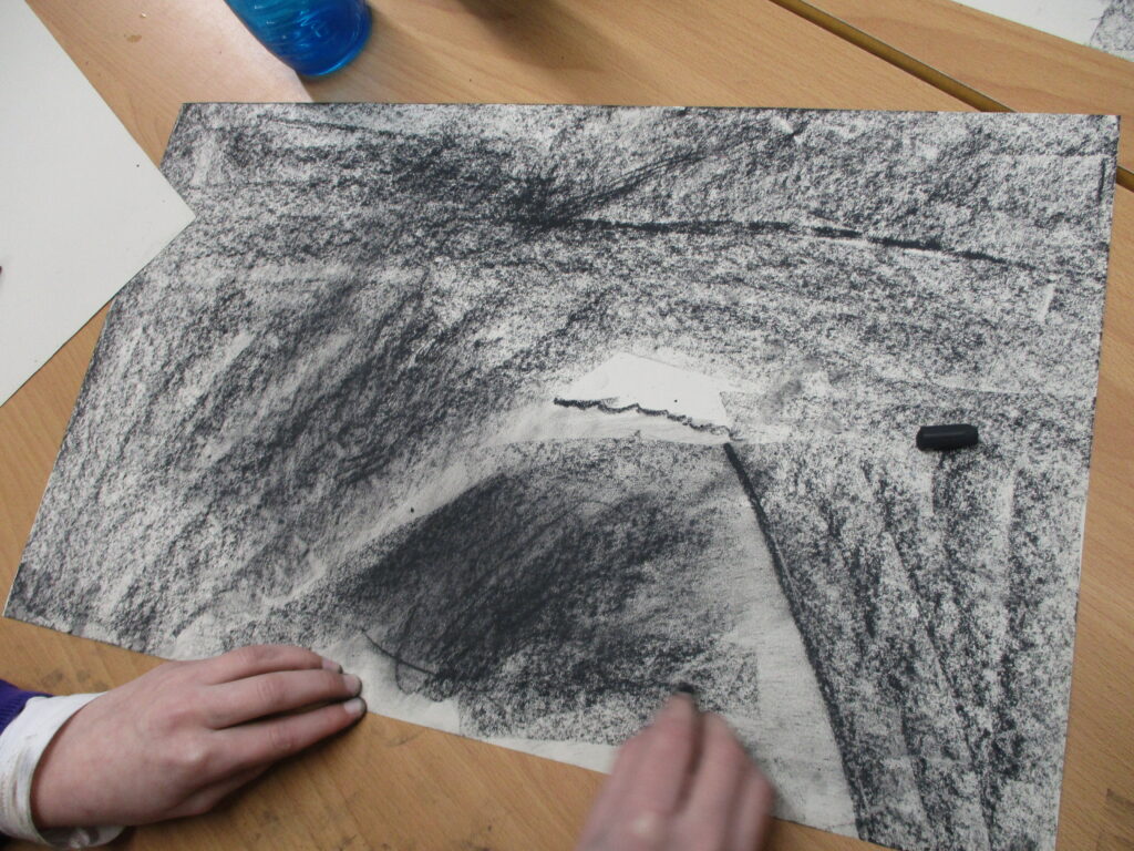 Creating hills and mountains.