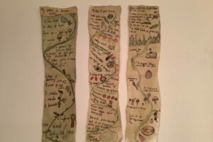 Drawing small and creating magic spells on scrolls inspired by Oberon's words.